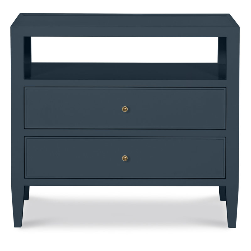 Aster Bedside Table, 29.25" H x 32" W x 18" D, Baltic, Rectangle
