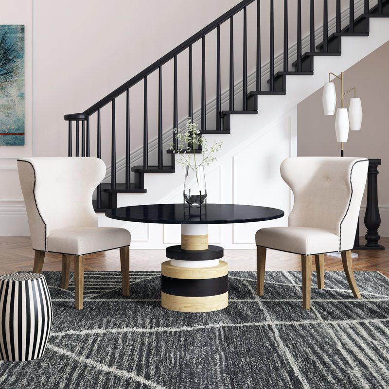 Lulu Abstract Area Rug in Steel Gray/White, Rectangle 6' x 9'