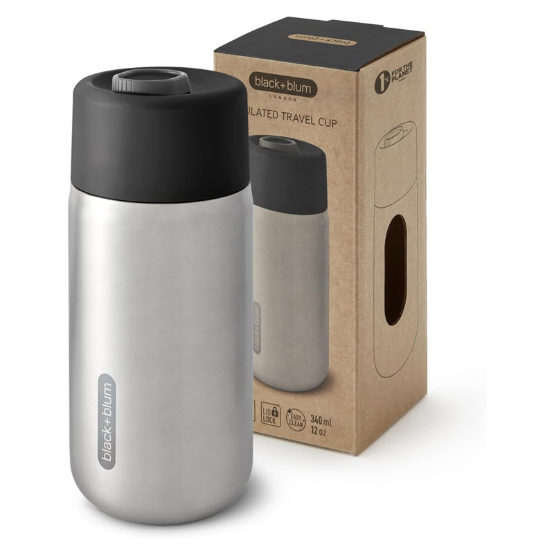 Black+Blum Insulated Travel Cup 340ml, Black