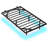 Floating Bed Frame With Led Lights,Metal Platform Bed With Heavy Duty Steel Slats And 4 Mattress Slide Stopper,Metal Floating Bed Frames For Kids,No Box Spring Needed,Black-1405875600