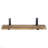 Handmade Decorative Wooden Wall Shelf, 23.6 x 6.3 x 5.5 Inches | 100% Spruce Wood & Metal Base, Black and Walnut Colors | Rustic Solid Color Design, Ideal for Home Decor, Stylish & Functional Storage Solution-1241211315-1241211324