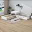 Lit plateforme simple en L en forme de L à 2 tiroirs avec lit gigogne et table intégrée-1914664084