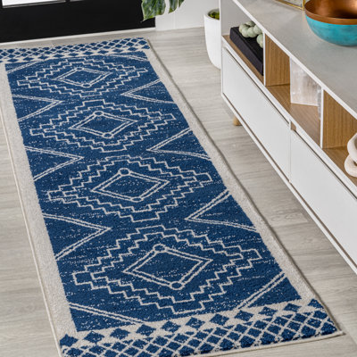 Amir Moroccan Beni Souk Navy/Ivory Rug