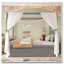 Lit plateforme double avec tête de lit tapissier, lit gigogne simple et 3 tiroirs-1772308112-1773857569