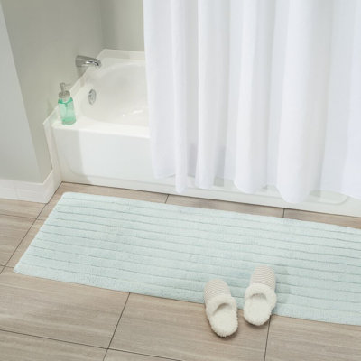 mDesign Soft Cotton Spa Mat Rug for Bathroom, Varied Sizes, Set of 3