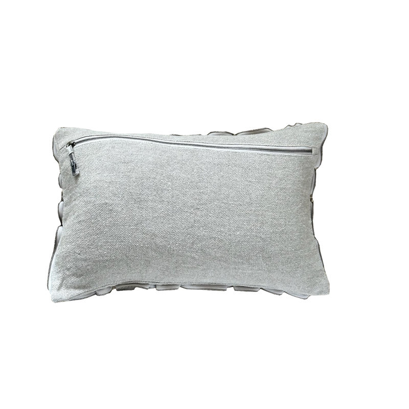 Heavy Metal Zipper Pillow Cover & Insert
