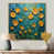Toile avec cadre flottant or