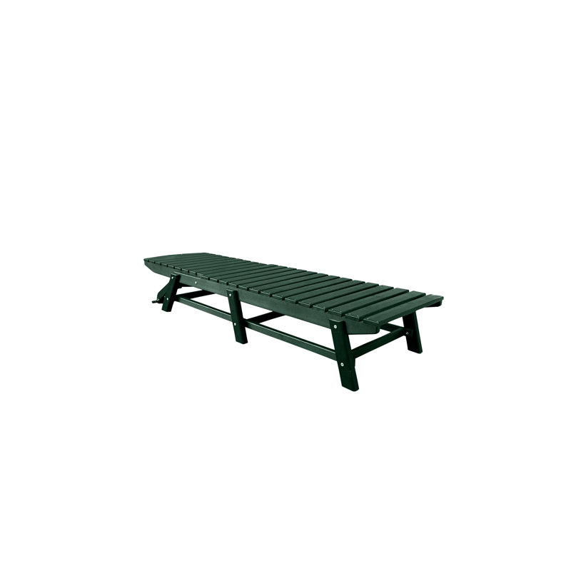 Chaise longue de jardin inclinable Brasstown, Vert