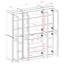 Armoire de cuisine haute 100% en bois massif avec portes en verre et 2 tiroirs, tablettes réglables, armoire de rangement modulaire de cuisine Pulcova, l 65 po x H 71,5 po-593923025