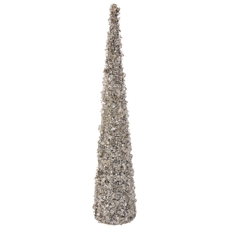 Décoration décorative Chunky, H 24 po x l 5 po x P 5 po, Argent