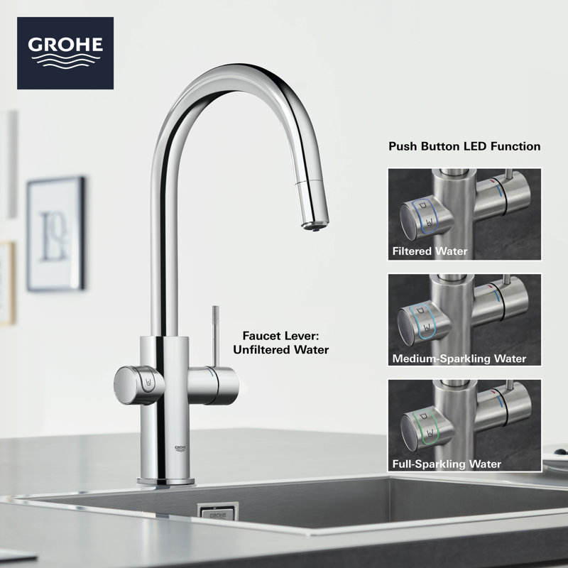 Blue Chilled and Sparkling 2.0 Kitchen Faucet 1.75 GPM, StarLight Chrome