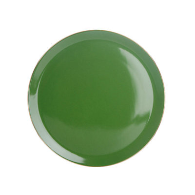 Morocco Flat Plate, Green, 32 Cm
