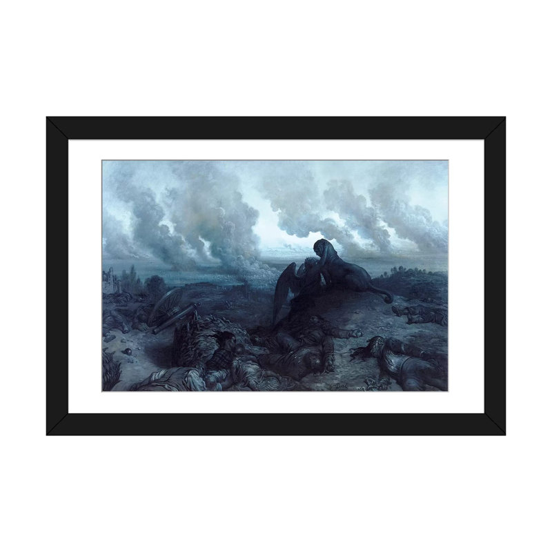 « the enigma, 1871 », impression sur toile, H 16 po x l 24 po x P 1 po, Papier d'art encadré noir, Blanc
