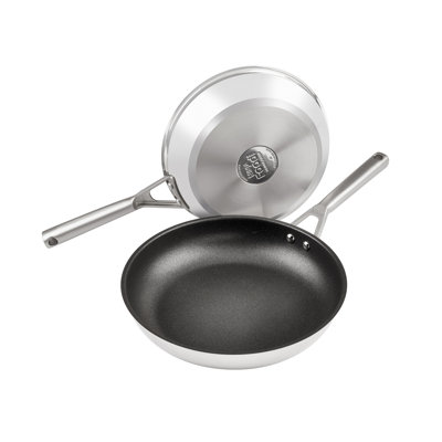 Ninja ZEROSTICK Stainless Steel 2 Piece Frying Pan Set (24cm/28cm) - C62200UK