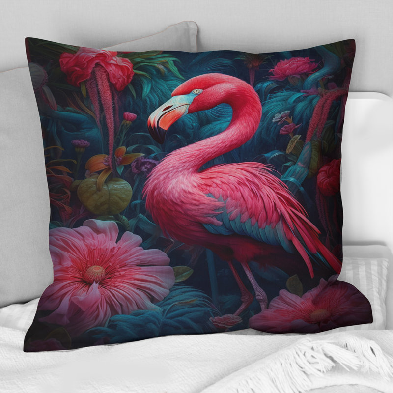 Coussin Tropical Flamingo Grace III - Flamingo
