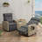 Outdoor Recliner Chair With Cushion/Side Table, Patio Reclining Chairs With Adjustable Back And Footrest