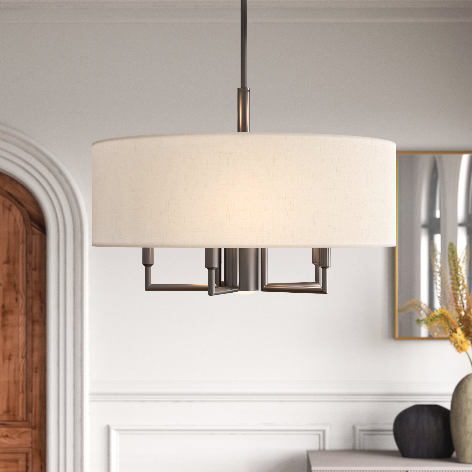 Flaire 6-Light Chandelier, English Bronze
