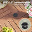 Table de salle à manger carrée 59,1 "avec trou pour parasol-671040131