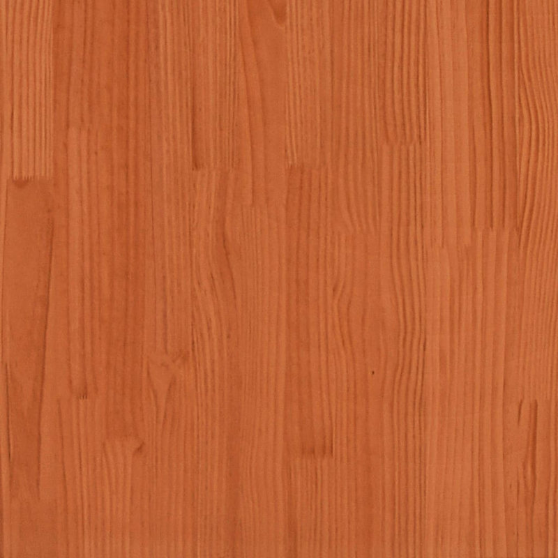  Canapé de jardin modulaire en bois de pin brun, Coussin beige / structure brune