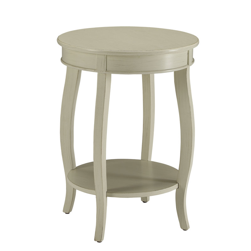 Table d'appoint Aberta au fini blanc antique