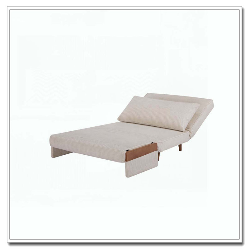 Fauteuil d'appoint rembourré convertible, Beige
