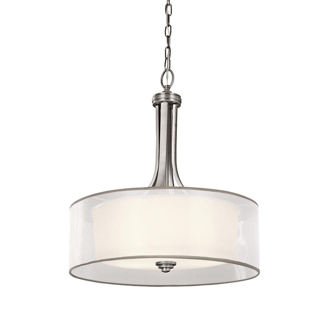 Eisen 4 - Light Antique Pewter Drum Pendant