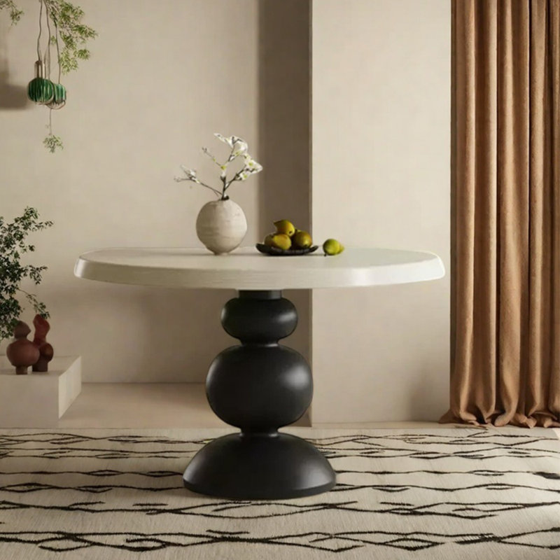 Table de salle à manger multicouche, H 29,53 po x L 39,37 po x l 39,37 po, Blanc