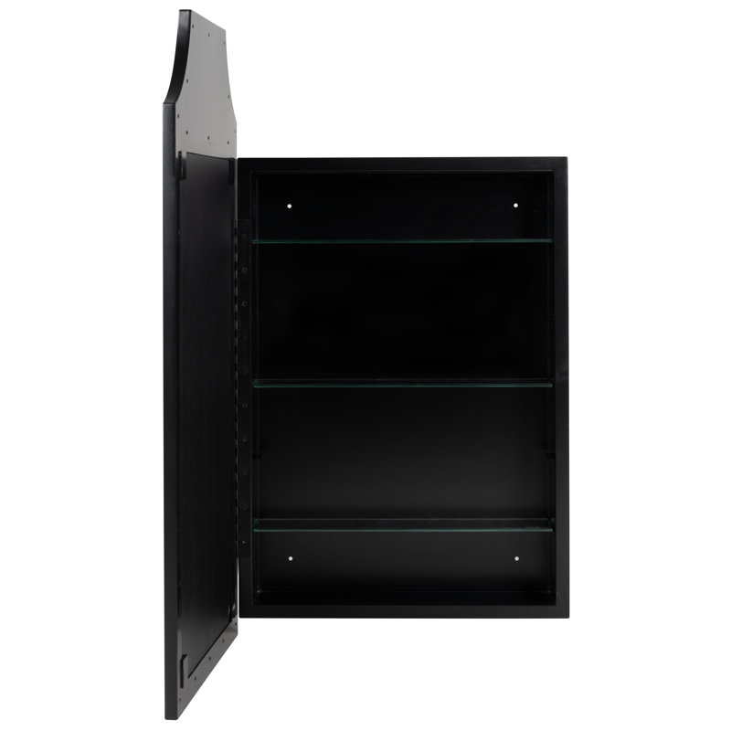 Simone Medicine Cabinet, Recess and Surface Mount,  Black