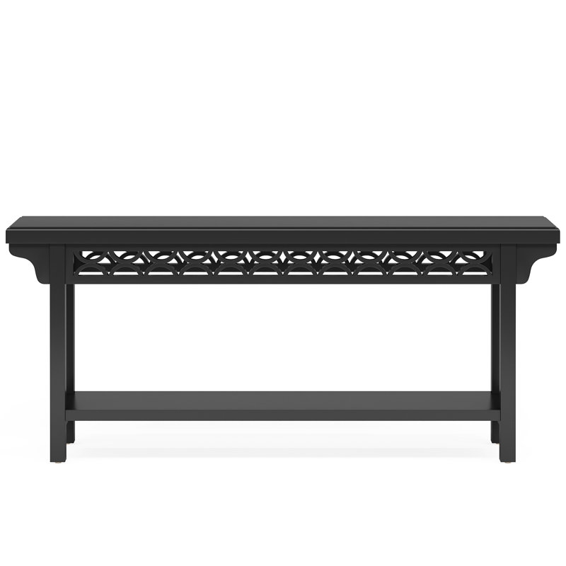 Farmhouse Console Table, Black