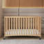 Lit de bébé pliant en bois double avec matelas