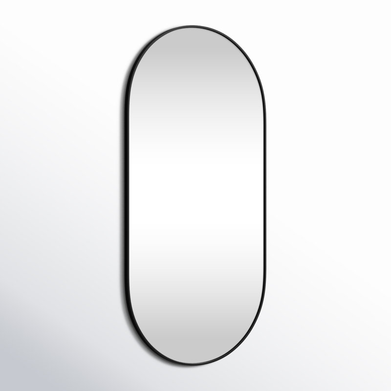 Miroir mural Elington, Noir, 60 po x 30 po 