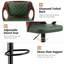 Ensemble de 2 tabourets de bar pivotants à hauteur réglable Ferriera, revêtus de similicuir, avec piètement en métal et repose-pieds. Style Mid-Century, idéal pour un îlot de cuisine, un bar, un pub, un café ou un bureau. Couleur : blanc.-1074784042
