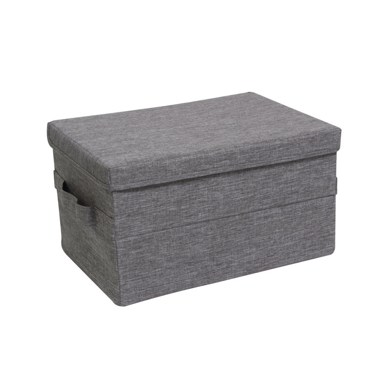 Boîte de rangement en tissu, gris, H 16 po x l 12 po x P 9 po