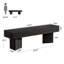 Banc de table de salle à manger noir 47,24 ", banc en bois moderne