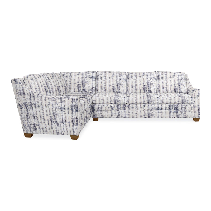 American Bungalow 2-Piece Nicholas Sectional, Dove Gray, Ozark Marina, No