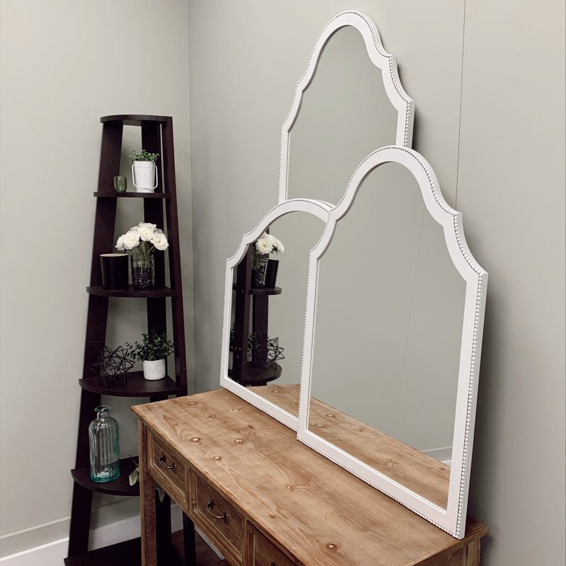 Miroir pleine grandeur Couran, 47,38 po x 23,38 po, Lin blanc