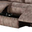 Zubaida Two Tone Velvet Recliner Sofa With USB Port, Drop Down Table, And Storage Drawer For Modern Comfort