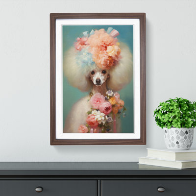 Poodle Impressionism - Single Picture Frame Print on Wood