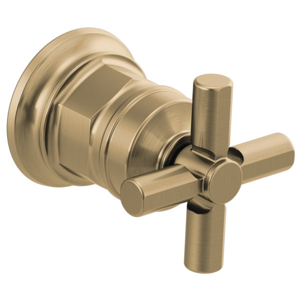 Invari®  Single-Handle Wall-Mount Lavatory Faucet - Less Handle 1.2 GPM, Luxe Gold, Cross
