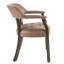 Chaise de salle à manger à accoudoirs capitonnés jaune terre-1550979415-1602715285