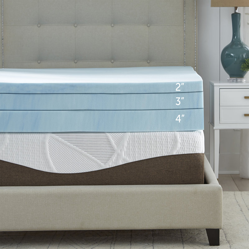 Surmatelas en mousse viscoélastique rafraîchissante Slumber Solutions, Simple, 4"