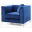 Chaise d'appoint chic bleu marine pour espaces confortables