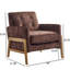 Fauteuil d'appoint capitonné avec accoudoirs carrés et coussin confortable, idéal pour ajouter style et confort à tout espace-372216810