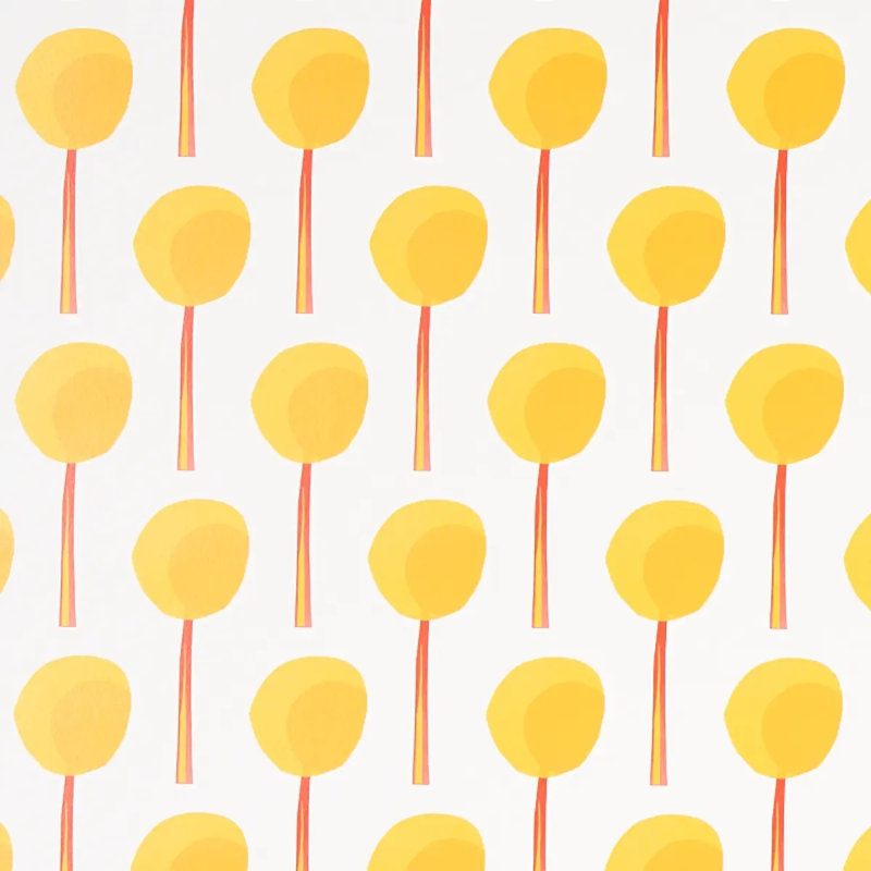 Schumacher x Peg Norriss Topiary Wallpaper, Marigold