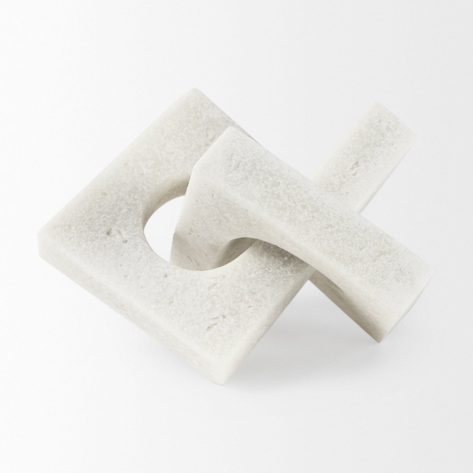 Arvis Sculpture, White, 4.53" H x 7.28" W x 6.85" D