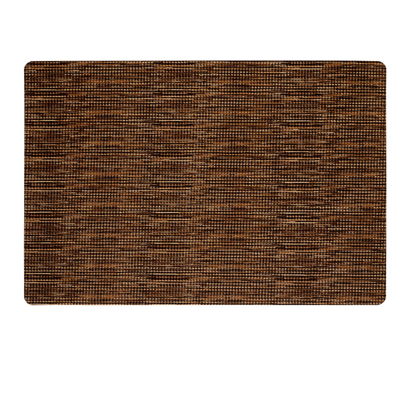 Smooth Step Striped Water Resistant Anti-Fatigue Non-Skid Kitchen Mat, Brown