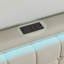 Storage Bed With 4 Drawers, USB Ports & LED Lights, Linen Upholstered Wingback Bed Frame, Grey & Beige-2144577765-2147032497