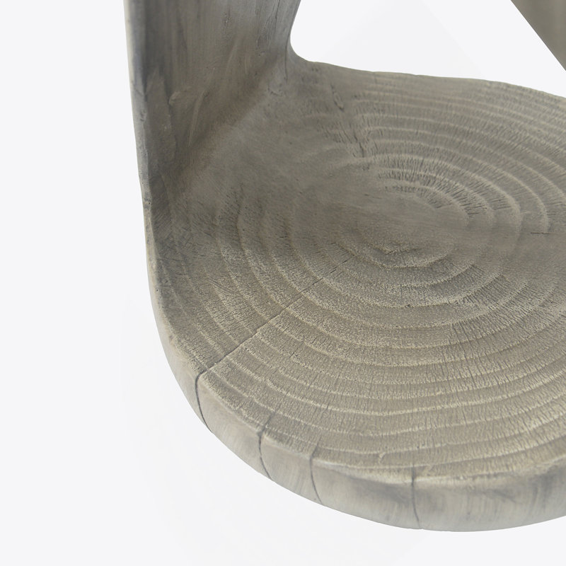 Table d'appoint, texture semblable au bois, Gris