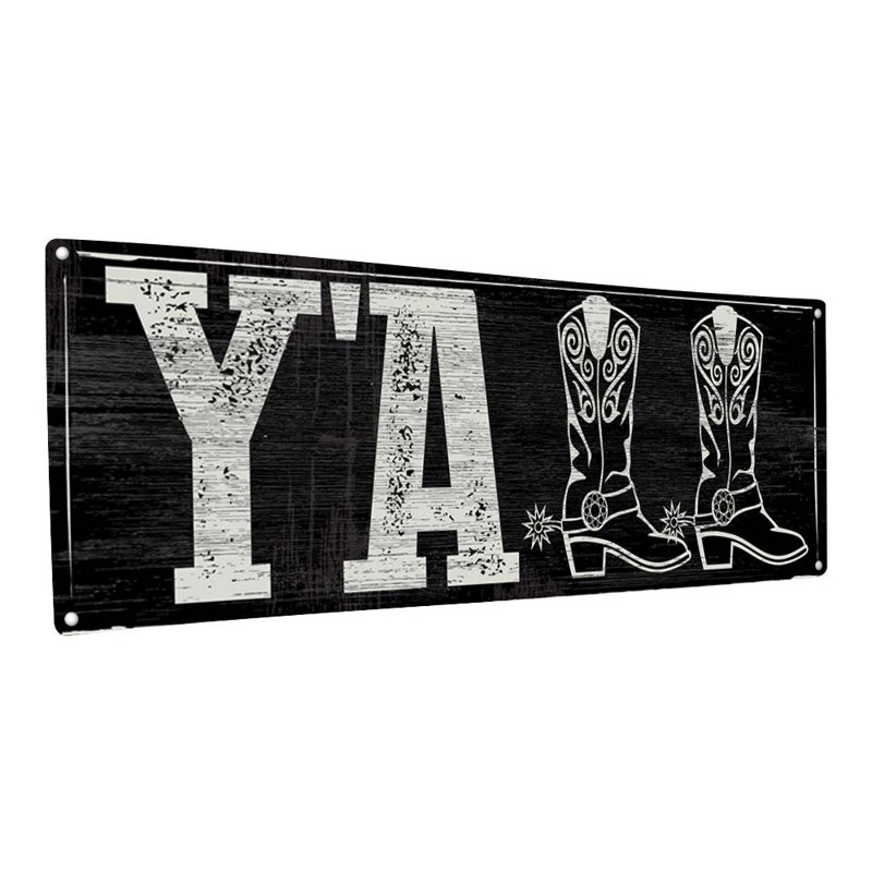 «Y'all Bottles Metal Sign» sur, H 4,25 po x l 11,5 po