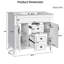 Meuble-lavabo moderne de 36 po avec lavabo en céramique, 2 portes à fermeture douce et 2 tiroirs, pieds romains, capacité de 300 lb, finition texturée, robinet central de 4 po prêt pour le robinet-1553909739